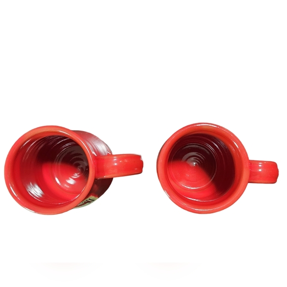 Daneen Little Red Hen Andover Main Ceramic Mugs Set of 2 Pre Owned Condition - Picture 4 of 10